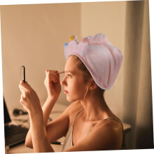 Haartrockenhauben für Damen, verdickte, schnelltrocknende Handtücher, super saugfähiges Haarwickel aus Korallenvlies