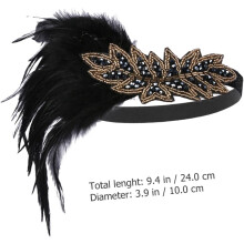 Plymhuvudband Retro Flapper Vintage Huvudbonad för Dam Maskeradfest Föreställning Elegant Accessoarer