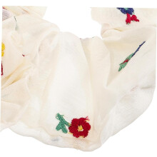 2 stk. broderte blomsterhårbånd elastiske hårkrumper for kvinner fargerike blomster til hestehaler til hverdagsbruk