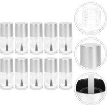 Nail Polish Bottles Glass Containers 10pcs 15ml Leak-proof Sub Bottles with Brush Caps for DIY Gel Nail Polish Storage