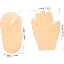 Luvas esfoliantes e hidratantes pés conjunto material de silicone para pés secos rachados mãos loção para cuidados de spa