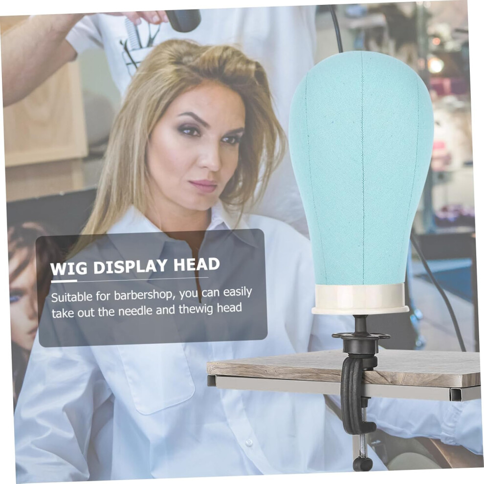 Hkhbjs Wig Styling Stand Bald Head Model Portable Canvas Wig Bracket Head Mold