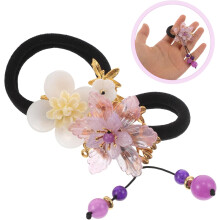 2pcs Retro Hair Tie Thick Elastic Hair Ties Ponytail Holders for Women Girls Parties Festivals Chinese Style Accessories