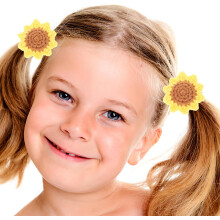 2pcs Sunflower Elastic Ponytail Hair Ties Women’s Stretchy Cotton Hair Bands Crochet Holder Accessories