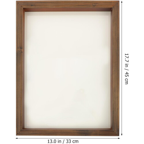 A3 Size Shadow Box Frame Display Case Wood Chic Keepsake Display Dried Flowers 1
