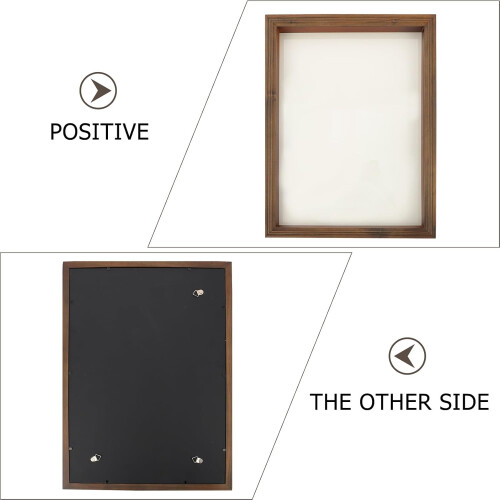 A3 Size Shadow Box Frame Display Case Wood Chic Keepsake Display Dried Flowers 2