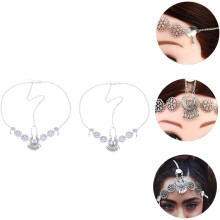 2 Stück Retro-Stirnbänder im Ethno-Stil, Haarschmuck, Retro-Kopfbedeckungen, Haaraccessoires für festliche Anlässe