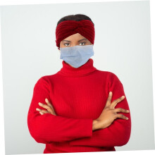 8er-Packung Stirnbänder mit Knöpfen für Wintermasken, warm, dehnbar, gestrickt, Damen-Stirnbänder