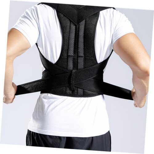 Posture Corrector Back Brace Adjustable Shoulder Support Clavicle Brace Black l Back Posture Corrector