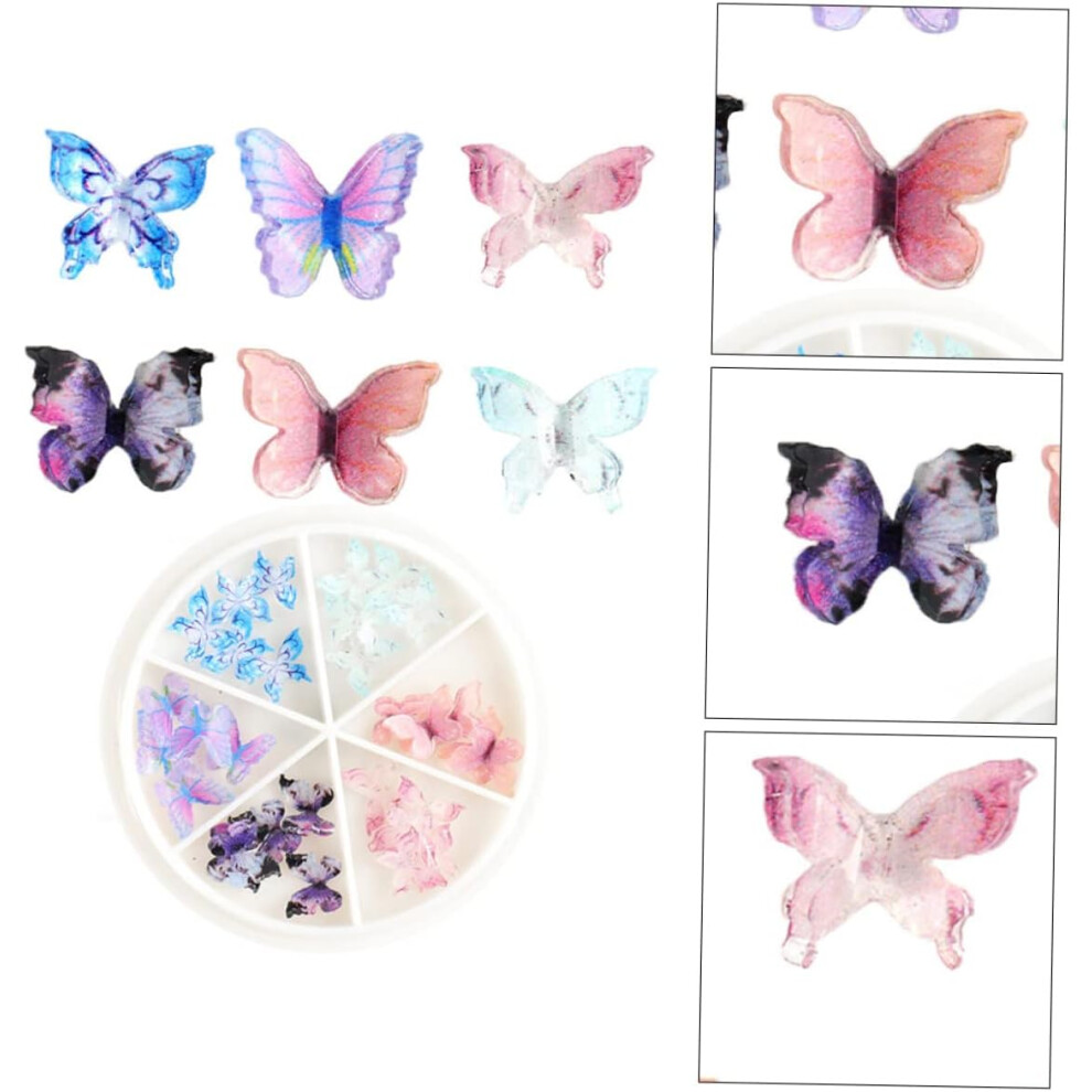 Hkhbjs Butterfly Manicure Crystal Nail Art Decoration For Girls Diy Craft Kit For Butterfly Theming Random Color