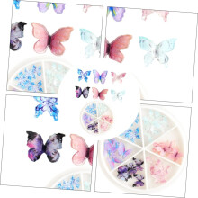 Nagelversiering met vlinders en kristallen voor meisjes, doe-het-zelf knutselpakket met vlinderthema (willekeurige kleur).