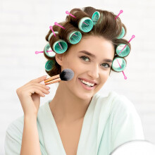 2-packs Visnet Warme Naald Permanent Tools Haarkrulspeld Styling Accessoires voor Vrouwen en Meisjes Gebruik Thermische Krulspeld Willekeurige Kleur