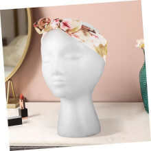 2pcs Foam Head Mold Mannequin Head Model Wig Hat Display Stand for Salon
