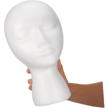 2 Stück Schaumstoffkopf-Form, Schaufensterpuppenkopf-Modell, Perücken- und Hut-Präsentationsständer für Salons