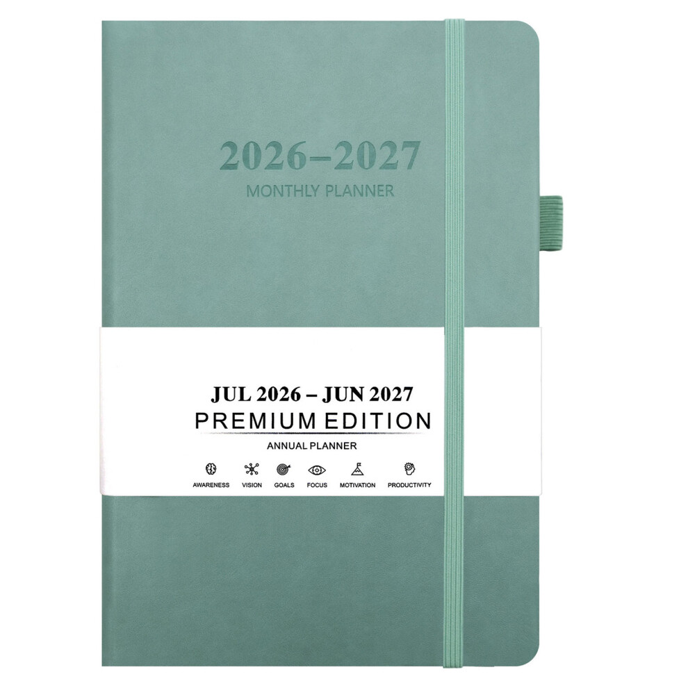 Professional 2026-2027 Day Planner PU Academic Planner-hazeblue