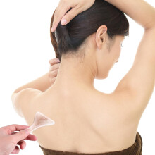 Ensemble d'outils de massage corporels en résine naturelle comprenant une plaque de grattage, une lame en abricot et un grattoir à os (2 pièces).