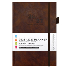 2026 Yearly Organizers Notebook Time Management Journal-brown