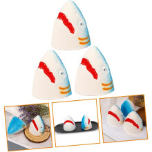 3pcs Shark Bubble Bath Salt Bomb Natural Bathing Bomb Skin-friendly Sea Salt Fragrance for Ages