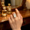 Modischer quadratischer Tellerring, Statement-Fingerring mit 2