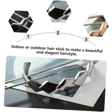 3er-Set Haarnadeln aus Metall, Haargummis und Haarknotenhalter für Damen und Mädchen im chinesischen Stil