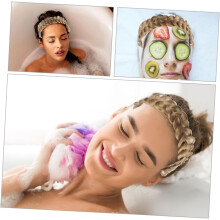 2er-Pack geflochtene Perückenstirnbänder für Damen und Mädchen – Stilvolles, modisches Haaraccessoire, breites Design