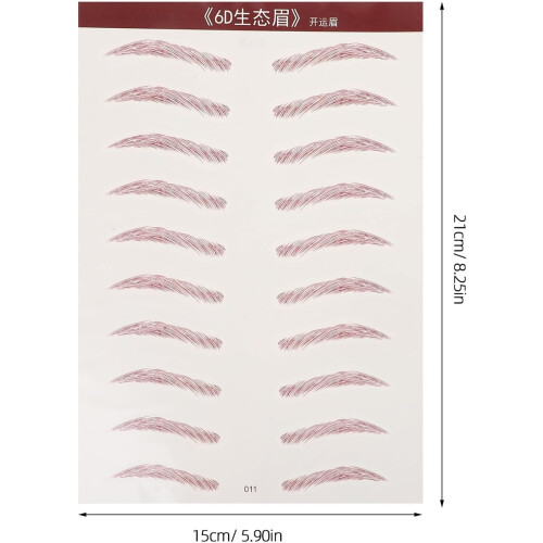 8 Sheets Bionic Eyebrow Sticker for Women Temporary Brow Shaping Sticker Water Transfer Simulation Eyebrow 1