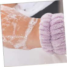 2er-Set Spa-Stirnbänder, Armbänder, flauschiges Stirnband zum Gesichtwaschen