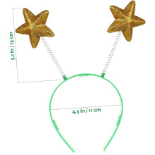 8er-Pack Pailletten-Pentagramm-Haarreifen für Damen, einzigartige Schaumstoff-Sternen-Haarreifen, Kostümaccessoires