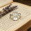 Modischer quadratischer Tellerring, Statement-Fingerring mit 7