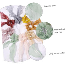 Elastici creativi per capelli, 8 pezzi, fermacoda in rete per donne e ragazze, colori assortiti per lo styling quotidiano