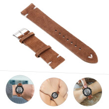 Cinturino in pelle scamosciata cucito per orologio, cinturino per orologio da uomo e da donna, cinturino da polso per uso quotidiano