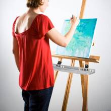Vassoio da pittura in plastica per cavalletto, ideale per creazioni all'aperto, leggero e portatile. Strumenti per dipingere.