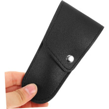 Tijeras profesionales para barba y bigote con bolsa de almacenamiento para el cuidado personal masculino.