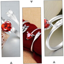 Verlovingsring voor stellen, 925 sterling zilver, verstelbare open Cupido-pijl hartring voor dames en heren, trouwring voor de vingers.