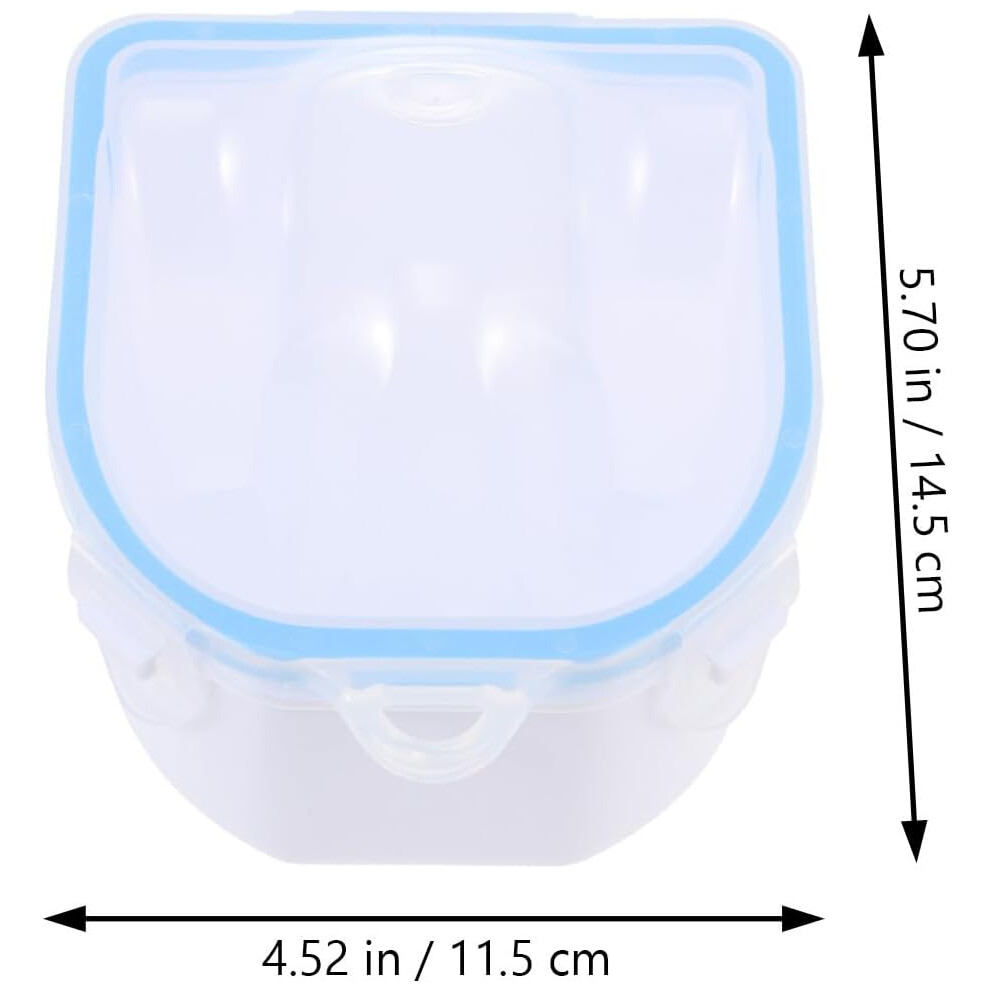 Hkhbjs Double-Layer Manicure Soak Bowl 2Pcs Blue Plastic Nail Polish Removing Bowls WomenâS Nail Art Tool