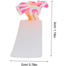 Silikonowe separatory palców do pedicure, 24 szt., wielokrotnego użytku, miękkie, różowe separatory palców