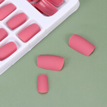 96 stuks nepnagelpleisters, matte nagellak, nagelverlenging voor thuisgebruik en professioneel gebruik, grijs, wijnrood, wit