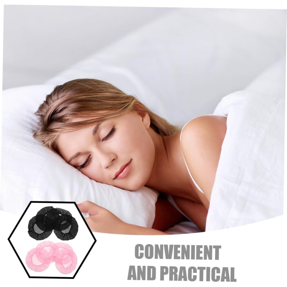 Hkhbjs 8Pcs Mesh Sleep Caps For Women Night Hair Bonnets Curly Long Hair Protection Reusable Breathable Sleeping Hats In Black And Pink