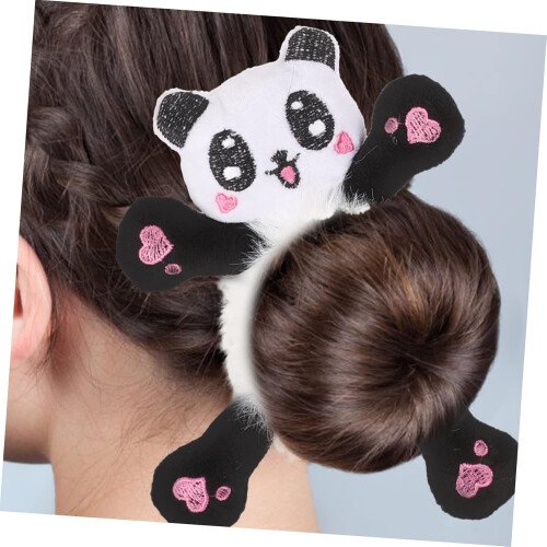 6er-Set Plüsch-Haargummis mit Tiermotiven, flauschig und elastisch 2