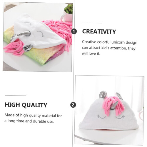 Πολύχρωμη φανέλα μονόκερου με ζεστή σφράγιση, άνετη ζεστή κουβέρτα