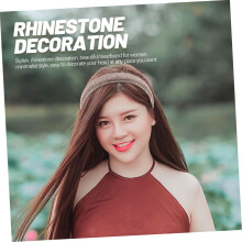 2 minimalistische Strass-Haarbänder für Damen und Teenager-Mädchen – stylische Haaraccessoires, bequemes und breites Design