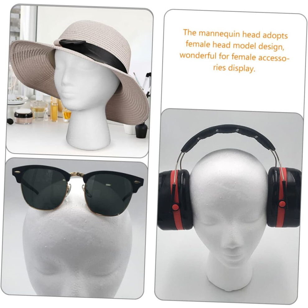 Hkhbjs Professional Mannequin Head Pcs Female Head Models For Wig Hat Display Sturdy Foam Construction