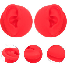 2pcs Silicone Ear Model for Earring Hold and Display Training Ear Model Soft Flexible Fake Props