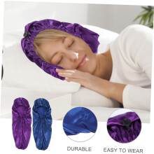 2-teiliges Satin-Schlafset für angenehmen Schlaf, inklusive Duschhaube und Schutz für langes Haar – ideal für die abendliche Schönheitsroutine.