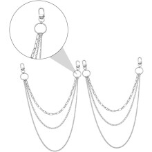 2 Stück Retro-Metall-Körperkette, Punk-Taillenkette, modisches Kleidungsaccessoire für Kleider