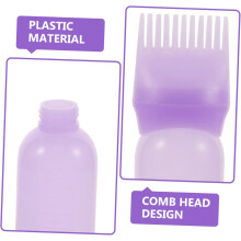 3pcs Hair Oil Applicator Bottles with Comb Root Applicator for Scalp Hair Dyeing Coloring Salon Use Purple