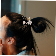 Braut-Haarkamm-Nadel mit Blumen- und Blätter-Dekoration für Damen und Mädchen