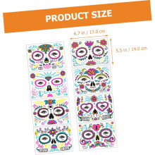 24 vellen Halloween feest gezichtstatoeages stickers lichaamsstickers glow