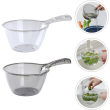 Lot de 2 louches longues à arroser, cuillères à eau de cuisine, grande capacité, en plastique PP, faciles à nettoyer