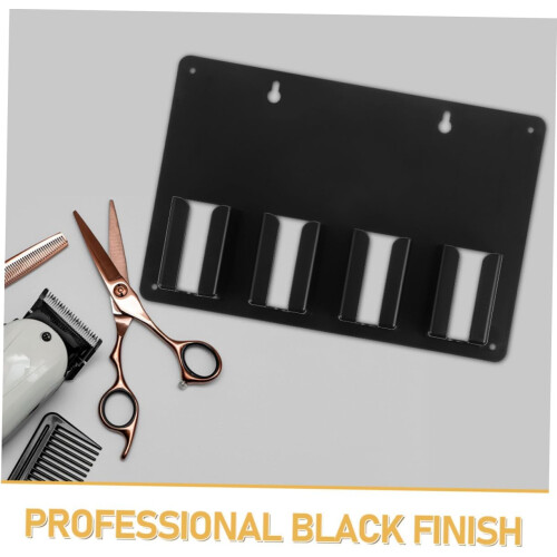 3pcs Wall Mount Hair Clipper Holder Black Cabeleiro Ferramenta 2